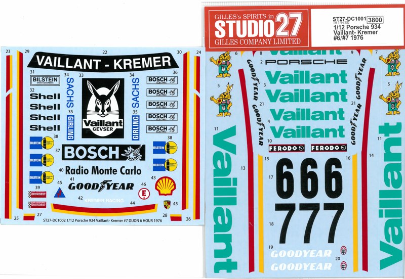 1/24　ポルシェ　2個　935は純正デカール無し 1/24 ポルシェ 2個 935は純正デカール無し