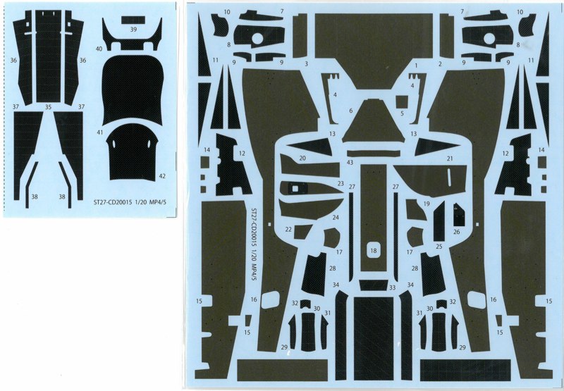 スタジオ27 デカール 1/20 マクラーレン MP4/5 ホンダ カーボン