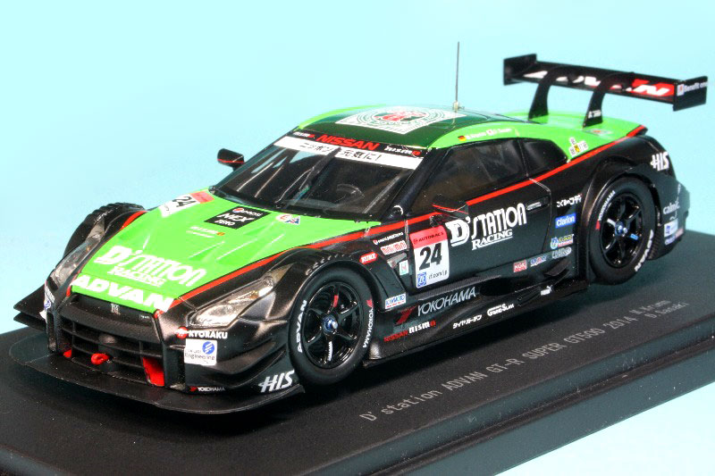 ミニカー　1/43 Nissan GT-R D’station ADVAN GT-R SUPER GT500 2014 YOKOHAMA #24(ホワイト×ブルー×レッド) [45063] エブロ 1/43 D'station アドバン GT-R スーパーGT 2014 No.24