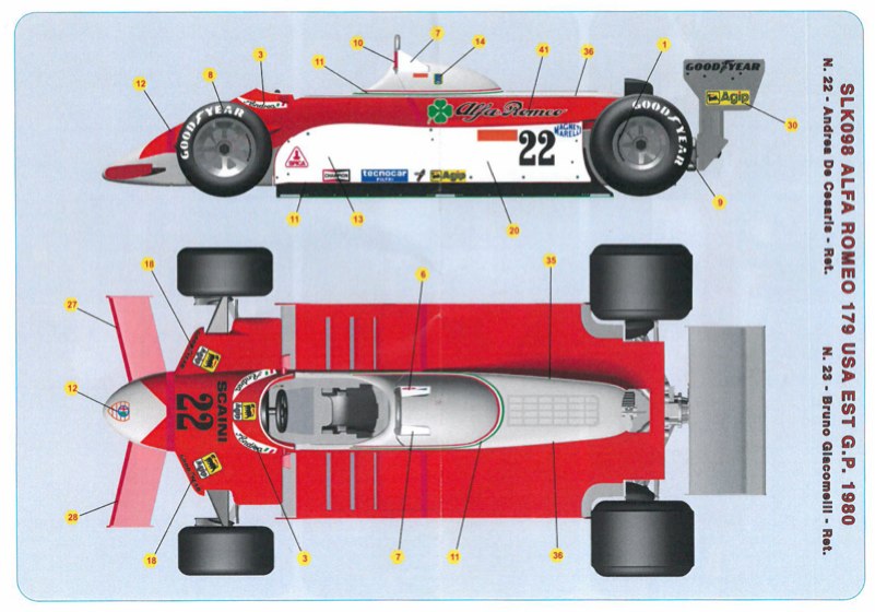 タメオ 1/43 メタルキット アルファロメオ 179 アメリカ東GP