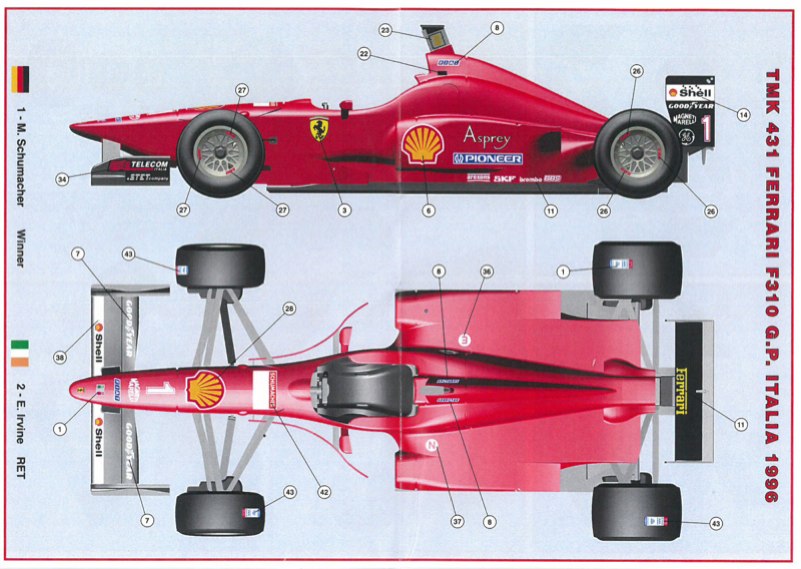 Amalgam製 1\12 フェラーリF399 ノーズコーン シューマッハ