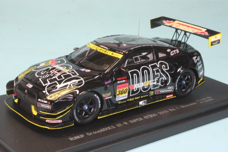 エブロ 1/43 ランアップ Group&DOES GT-R スーパーGT 2015 Rd.1 岡山 No.360 45293