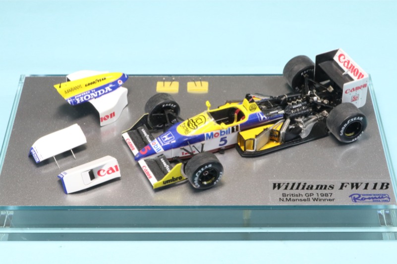 ロムファクトリー 1/43 ウィリアムズ FW11B イギリスGP 1987 N.マンセル ウィナー フル開閉完成品　RFTMK438KI