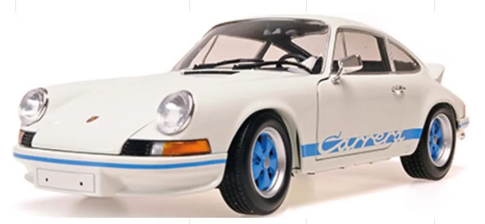 [予約] ミニチャンプス 1/18 ポルシェ 911 カレラ RS 1972 ホワイト/ブルーデザインロゴ　100066022