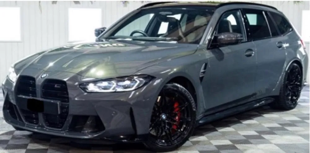 [予約] ミニチャンプス 1/18 BMW M3 ツーリング 2024 グレー/ブラックホイール/ブラックインテリア （開閉機構付き）　110024011