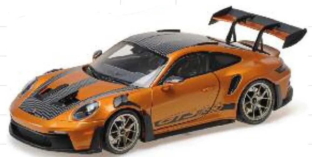 [予約] ミニチャンプス 1/18 ポルシェ 911 (992) GT3 RS 2023 ゴールド/ヴァイザッハ パッケージ/ゴールドホイール （開閉機構付き）　110062045