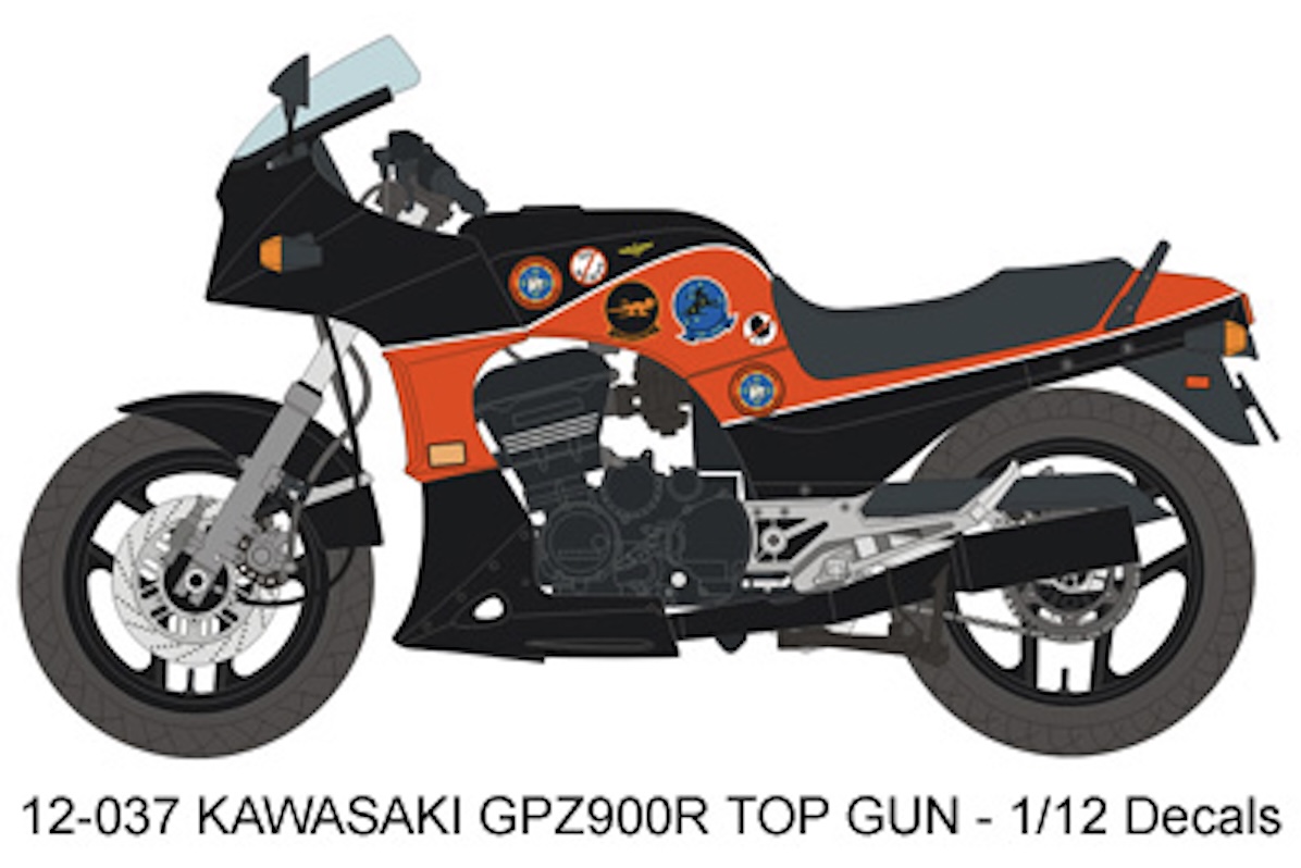 ブルースタッフ 1/12 カワサキ GPZ 900R トップガン フルデカール アオシマ対応　12-037