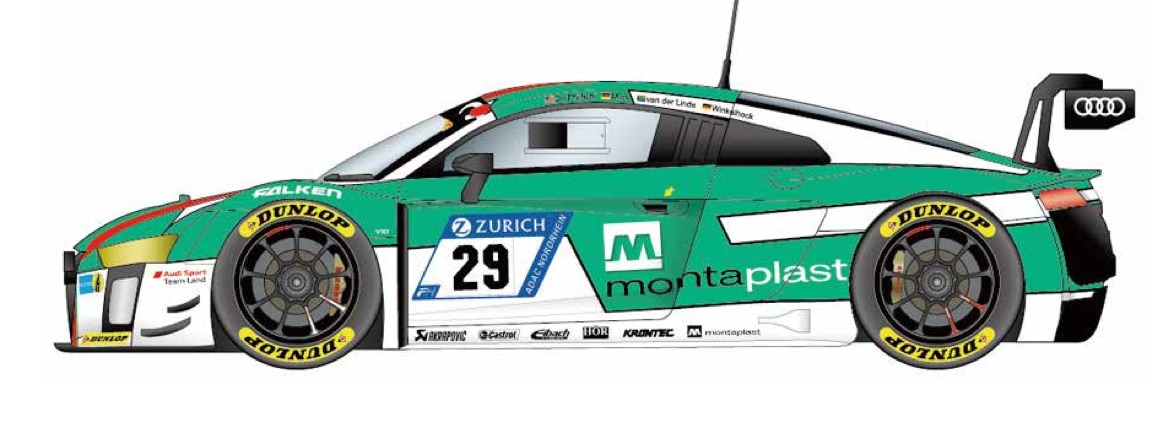スタジオ27 1/24 アウディ R8 LMS GT3 ニュル 2017 No.29 フルスポンサーデカー (NuNu対応)　DC1232