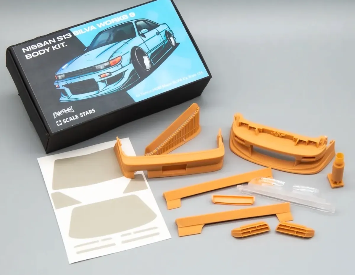 スケールスターズ 1/24 トランスキット ワークナイン ニッサン シルビア S13 ボディパーツセット タミヤ対応　S124-314
