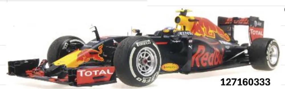 [予約] ミニチャンプス 1/12 レッドブル レーシング タグ ホイヤー RB12 マックス・フェルスタッペン スペインGP 2016 ウィナー フィギュア/ピットボード/ポジションボード付　127160333