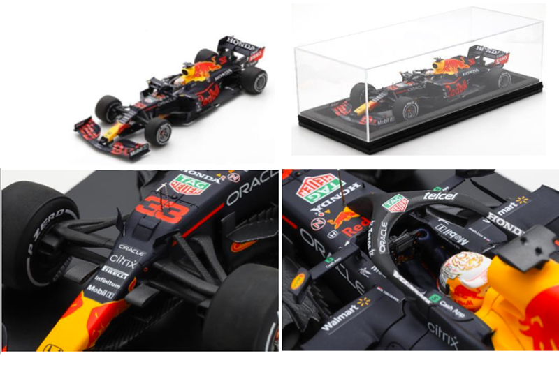 在庫 スパーク 1/12 レッドブル レーシング ホンダ RB16B モナコGP 2021 Winner M.フェルスタッペン (アクリルカバー付)　12S030