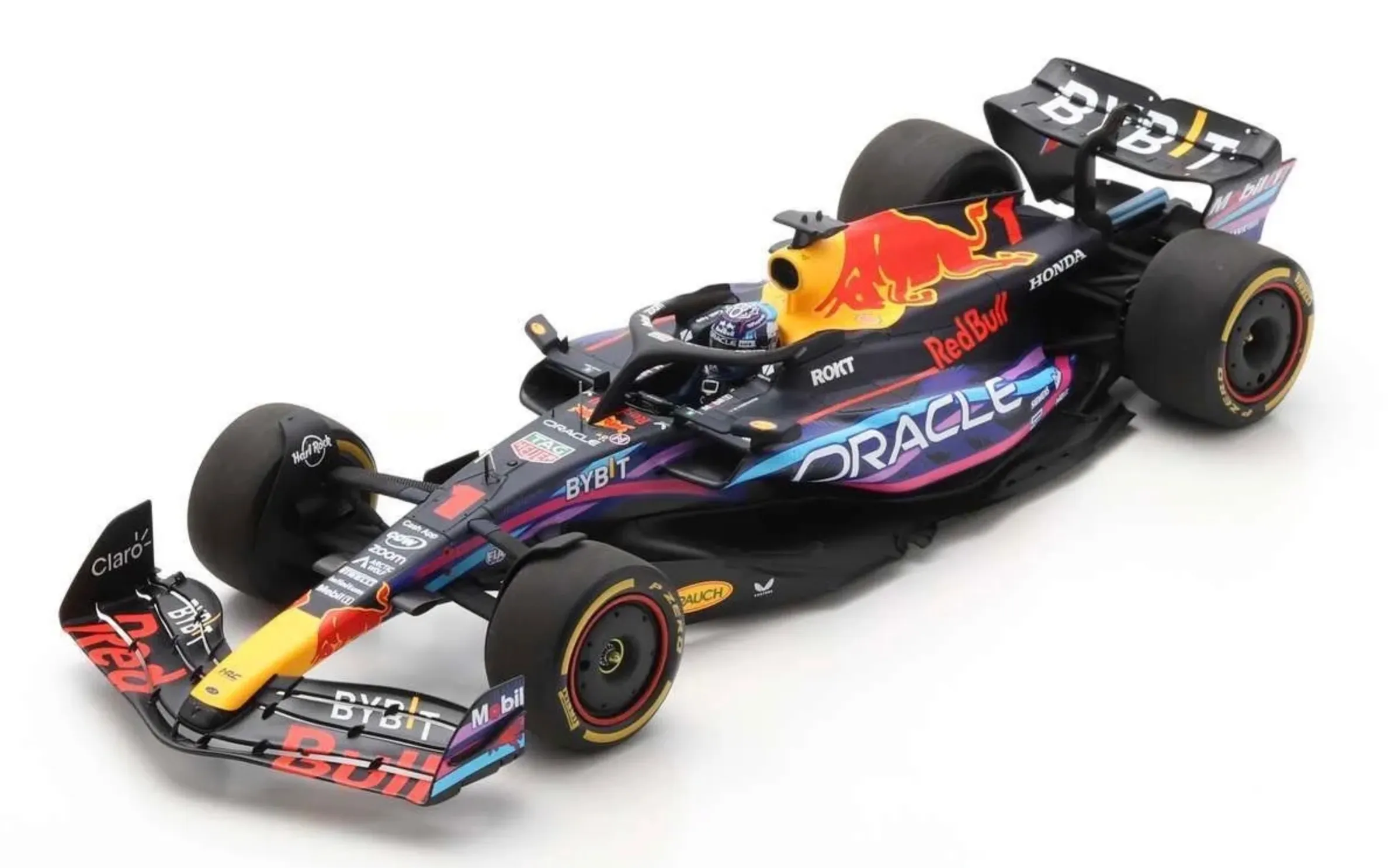 レッドブルRB19　マイアミGP仕様　スパーク1/18モデル　フェルスタッペン スパーク 1/18 オラクル レッドブルレーシング RB19 F1 2023