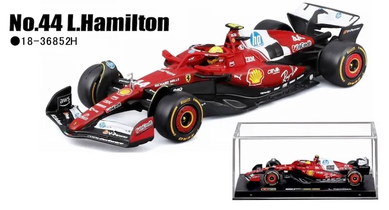 予約] ブラーゴ 1/43 フェラーリ SF-25 2025 No.44 L.ハミルトン