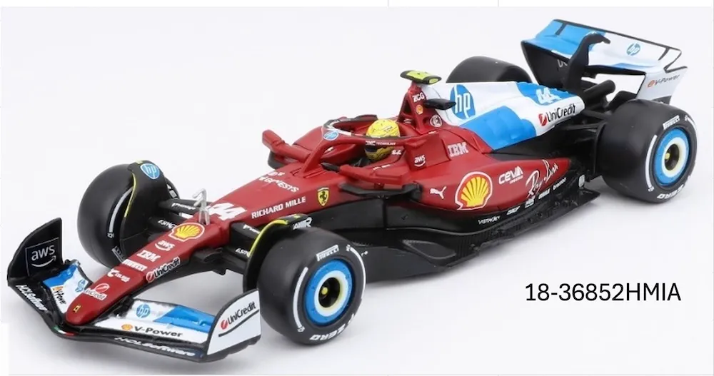 [予約] ブラーゴ 1/43 フェラーリ SF-25 マイアミGP 2025 No.44 L.ハミルトン ドライバー付き　18-36852HMIA
