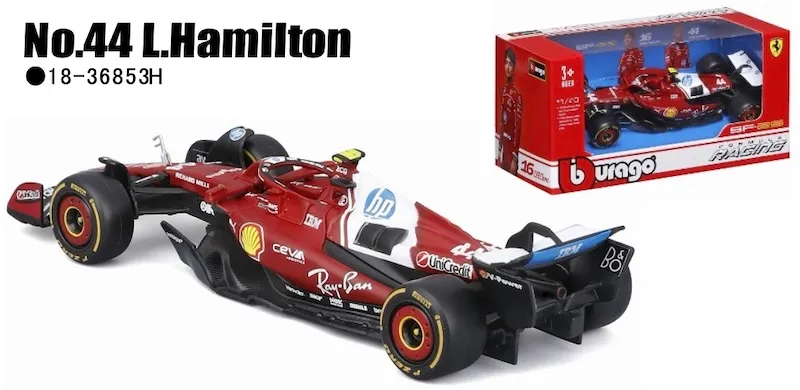 【はな】　AM-F-1 ② 予約] ブラーゴ 1/43 フェラーリ SF-25 2025 No.44 L.ハミルトン