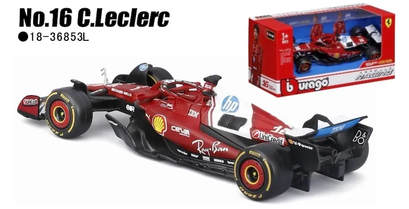 予約] ブラーゴ 1/43 フェラーリ SF-25 2025 No.16 C.ルクレール