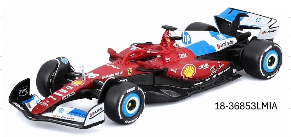 [予約] ブラーゴ 1/43 フェラーリ SF-25 マイアミGP 2025 No.16 C.ルクレール ウィンドウボックス　18-36853LMIA