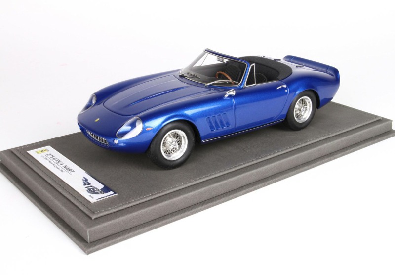 [予約] BBR 1/18 フェラーリ 275 GTS/4 NART S.マックウィーン ブルーメタリック 限定200台 ディスプレイケース付き　BBR1824