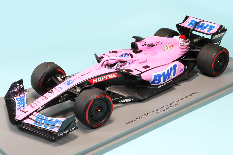 スパーク 1/18 BWT アルピーヌ F1チーム A522 バーレーンGP 2022 9th F.アロンソ　18S752