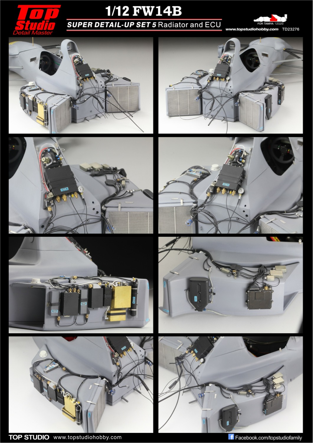 トップスタジオ 1/12 ウィリアムズ FW14B ラジエター & ECU ディティールアップパーツ　TD23276