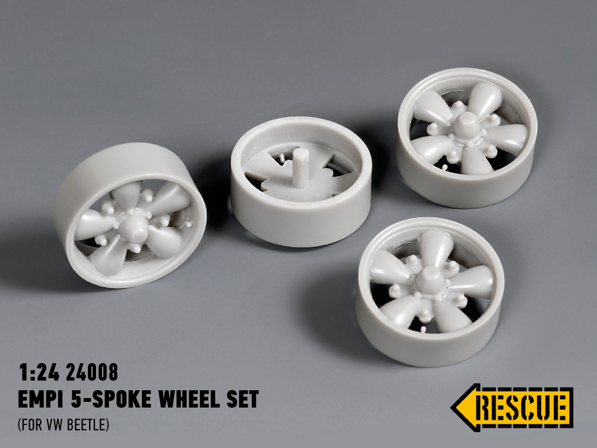 レスキューモデル 1/24 EMPI 5スポーク ホイールセット フォルクスワーゲン ニュービートル タミヤ他対応　RS24008