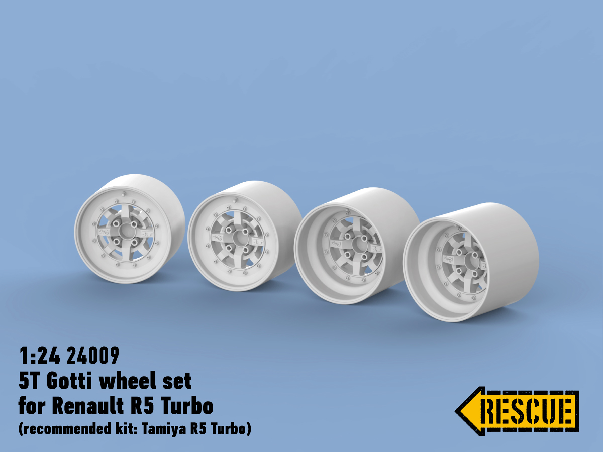 レスキューモデル 1/24 5T ゴッティホイールセット ルノー サンク ターボ タミヤ対応　RS24009