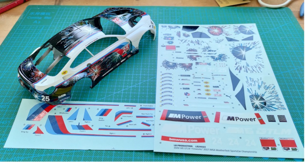 LBプロダクション 1/24 BMW M6 GTLM "ファイヤーワークス" IMSA 2017 No.24 フルスポンサーデカール (NuNu対応)　LB24023