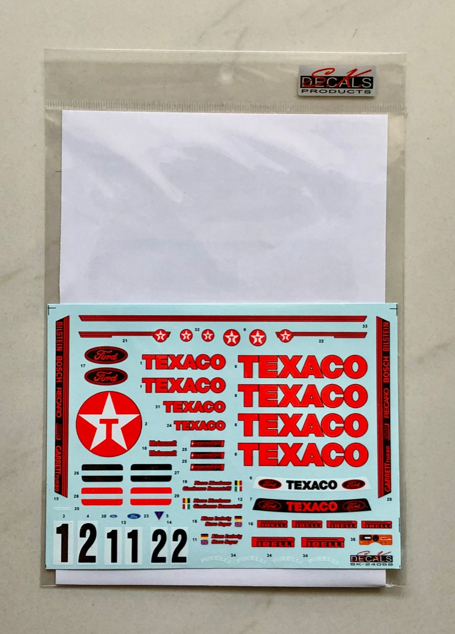 SK Decal 1/24 フォード シエラ RS500 テキサコ 1988 No.1/2 フルスポンサーデカール (タミヤ対応)　SK24059