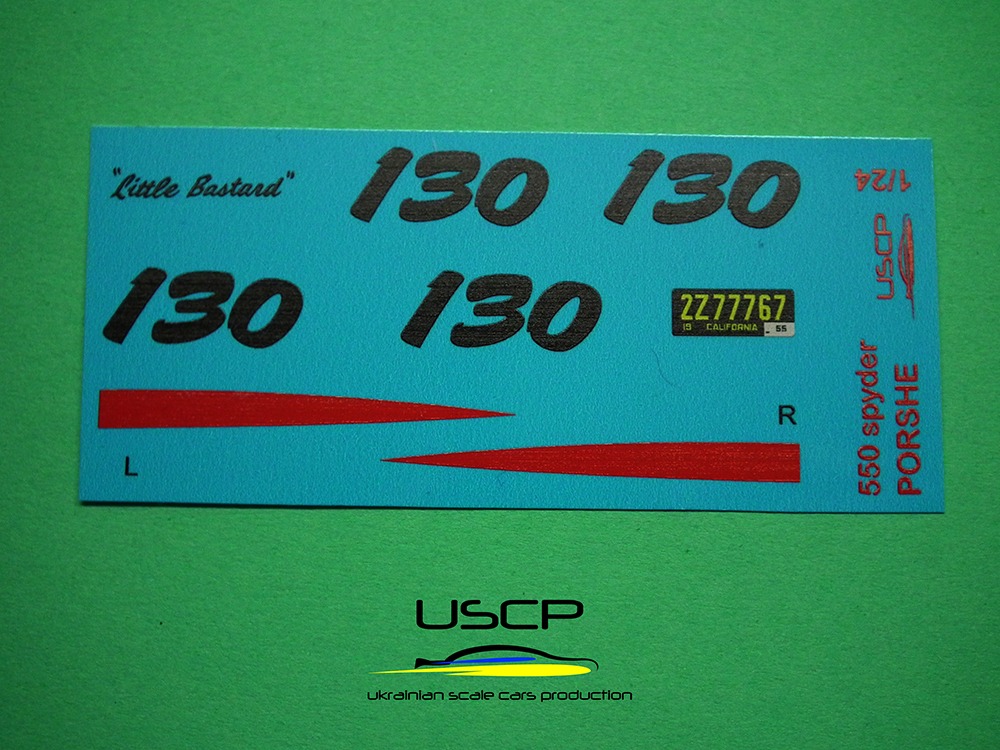 USCP 1/24 ポルシェ 550 スパイダー ジェームス ディーン リトルバスタード デカール　24A049