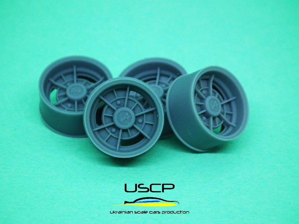 USCP 1/24 アルピーヌ A110 13インチ ホイールセット タミヤ対応　24P187