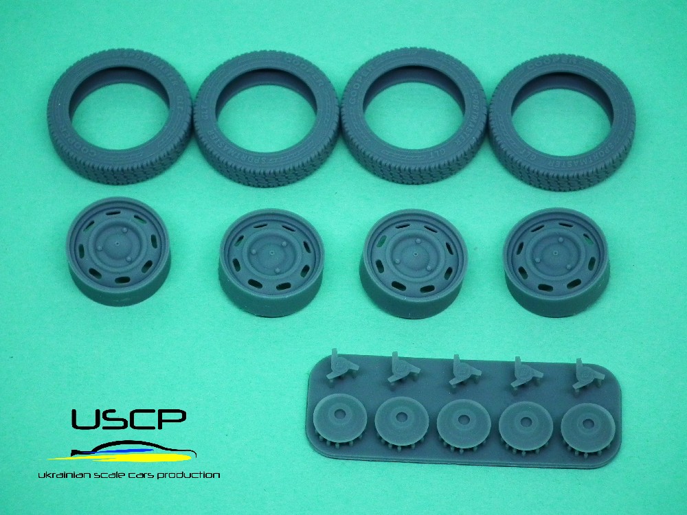 USCP 1/24 アルピーヌ A110 15インチ ホイール 3Dプリントタイヤ セット　24P188