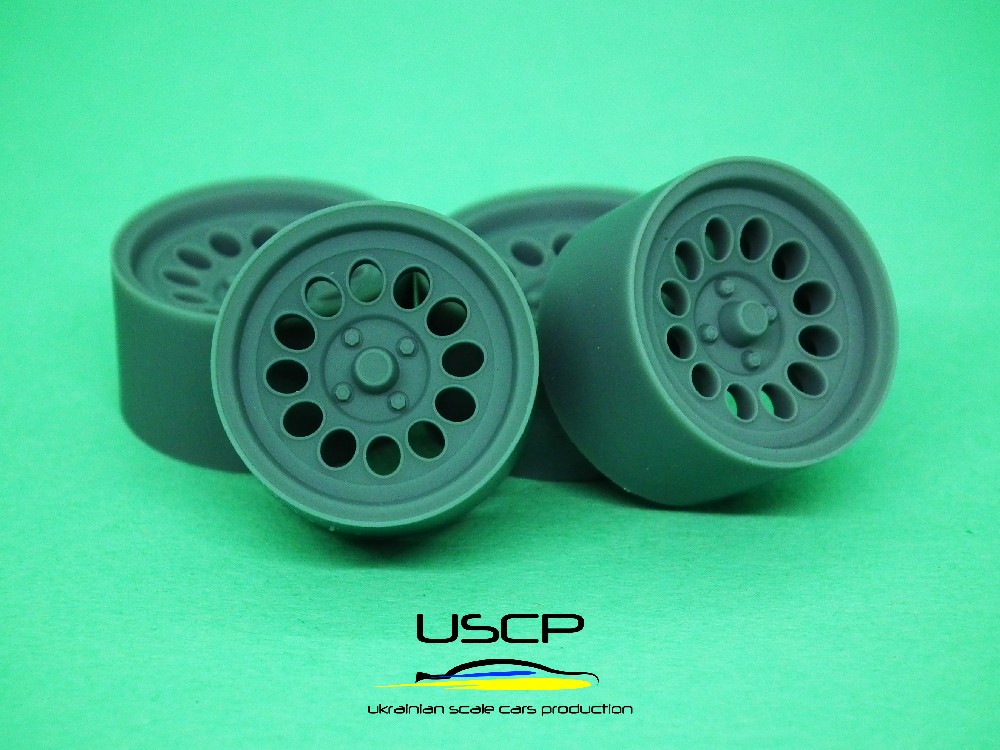 USCP 1/24 アルファロメオ ジュリア スプリント GTAm 16インチ マキシライトホイールセット タミヤ対応　24P190