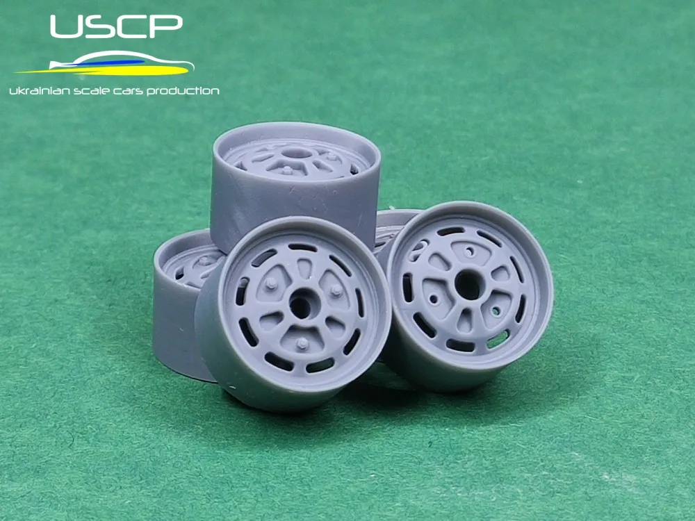 USCP 1/24 14インチ ルノー 5 サンク ファーガット 4 ホイールセット イタレリ対応　24P198