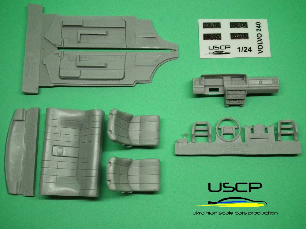 [取り寄せ]　 USCP 1/24 トランスキット ボルボ 240 ロードカー インテリア ディティルアップパーツ nunu対応　24T041