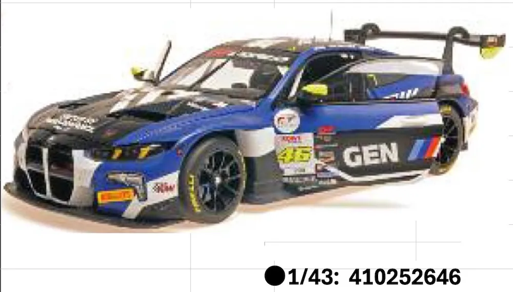 [予約] ミニチャンプス 1/43 BMW M4 GT3 EVO チーム WRT V.ロッシ/K.ファン・デル・リンデ/C.ウェルツ No.46 インディアナポリス 8H 2025 ウィナー　410252646