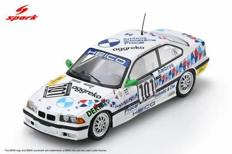 [予約] スパーク 1/43 BMW M3 E36 No.101 Heico Dienstleistungen ウィナー ニュルブルクリンク 24H 1994 K. ヴラジック - F. カットヘーファー - F. ローステルグ　43NUR1994