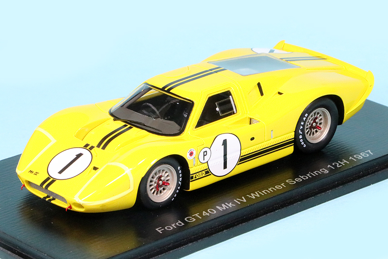 スパーク 1/43 フォード GT40 Mk.IV セブリング 12h 1967 Winner No.1　43SE67