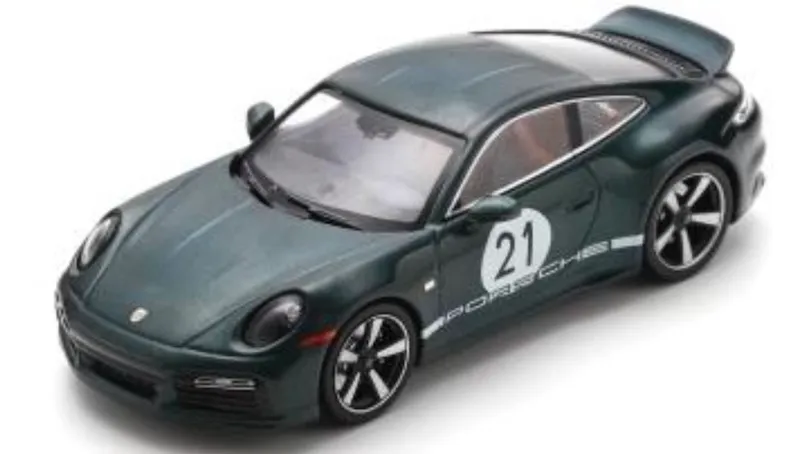 [予約] シュコー 1/43 ポルシェ 911 スポーツクラシック （992） ポルシェ レーシングルーンメタ ヘリテージパッケージ付 2022　43U00004