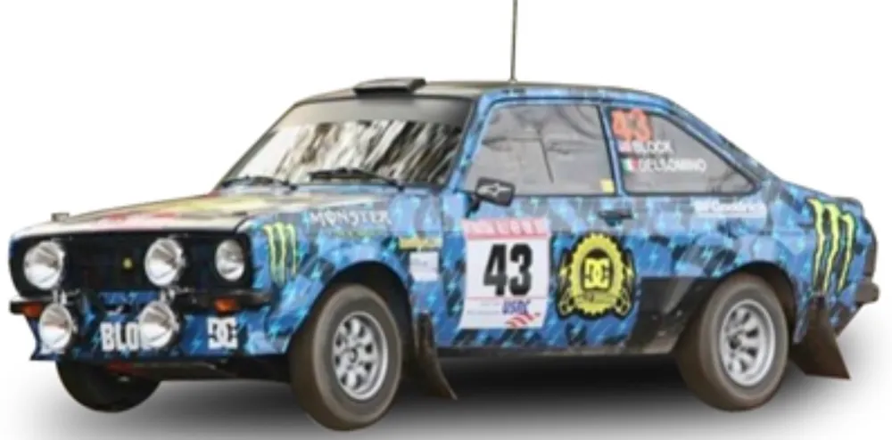 [予約] サンスター 1/18 フォード エスコート RS1800 2009 ラリー ニューヨーク No.43 ケン ブロック/A.ジェルソミノ　4865