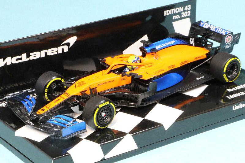 ミニチャンプス 1/43 マクラーレン ルノー MCL35 2020 LAUNCH SPEC L.ノリス　537204304