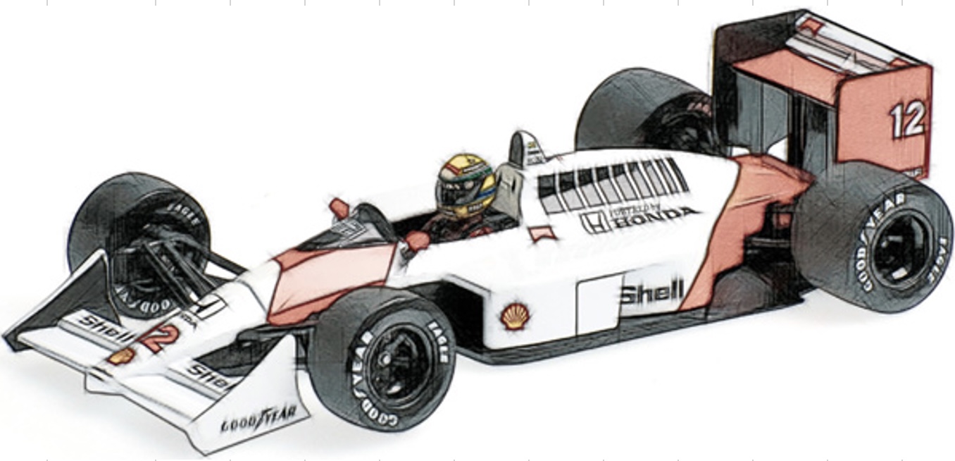 超安い マクラーレン 1/18 ミニチャンプス 予約] ホンダ A.セナ MP4/4 ミニカー