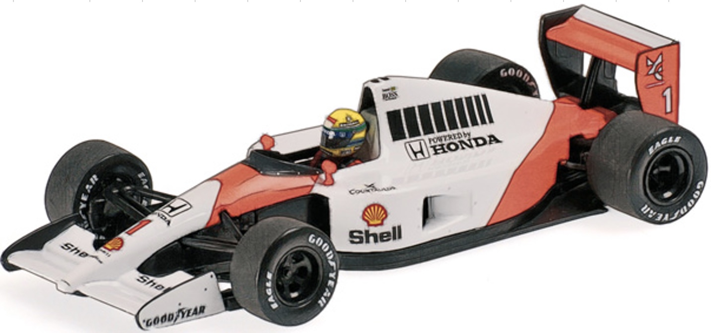 予約] ミニチャンプス 1/43 マクラーレン ホンダ MP4/6 A.セナ 1991