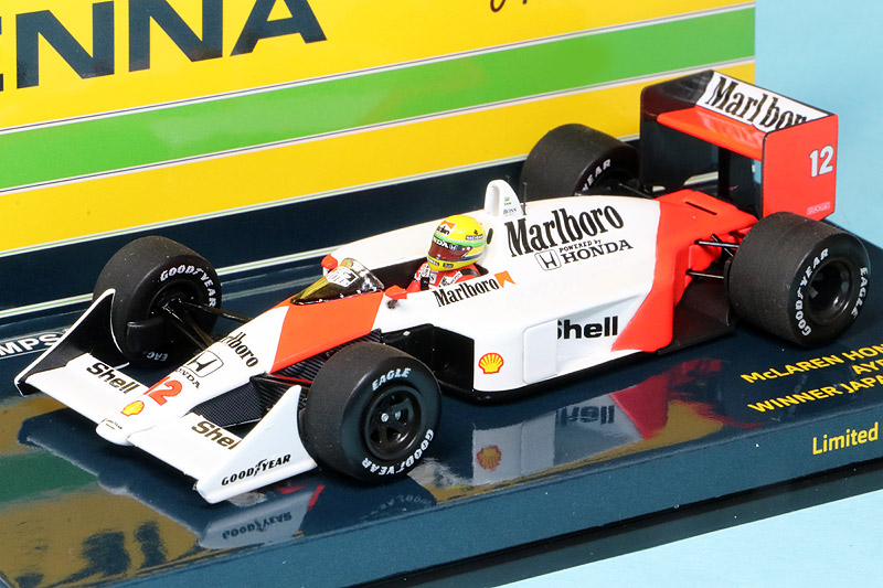 [予約] ミニチャンプス 1/43 マクラーレン MP4/4 ホンダ 日本GP 1988 Winner A.セナ デカール/フィギュア加工品　547884512SS