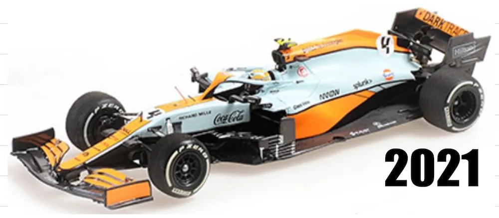 [予約] ミニチャンプス 1/43 マクラーレン F1 ランド・ノリス モナコGP 2021-2025 5台セット（MCL35M/MCL36/MCL60/MCL38/MCL39）　572210425