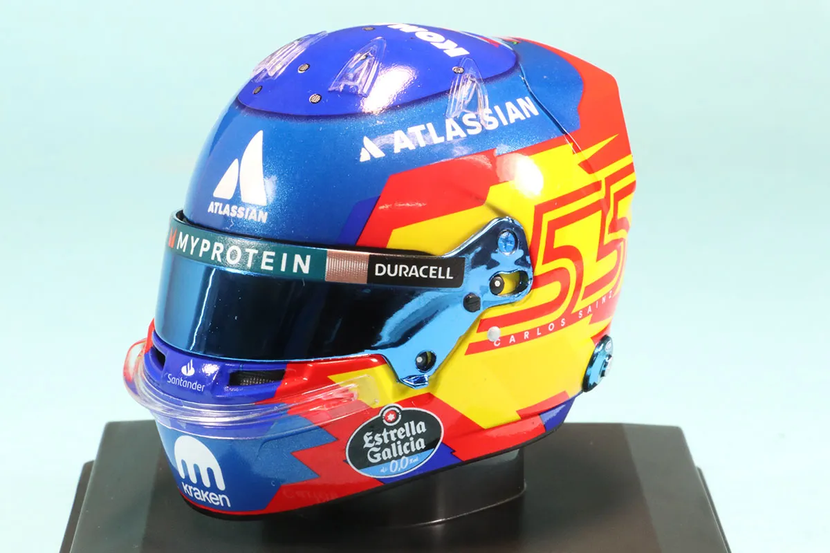 スパーク 1/5 ヘルメット C.サインツ 2025 5HF189 ミニカーショップ ロム