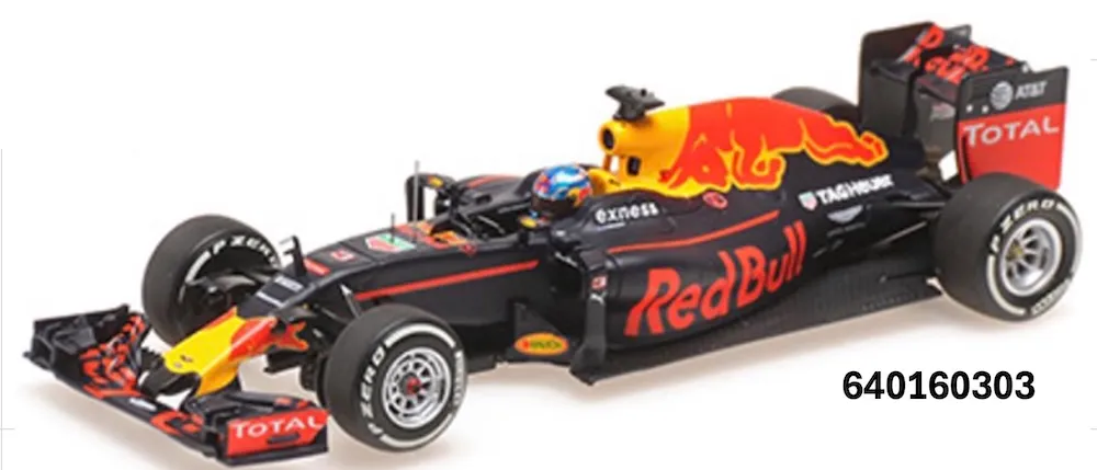 [予約] ミニチャンプス 1/64 レッドブル レーシング タグ ホイヤー RB12 ダニエル・リカルド スペインGP 2016 ボールベアリング フロントタイヤ　640160303