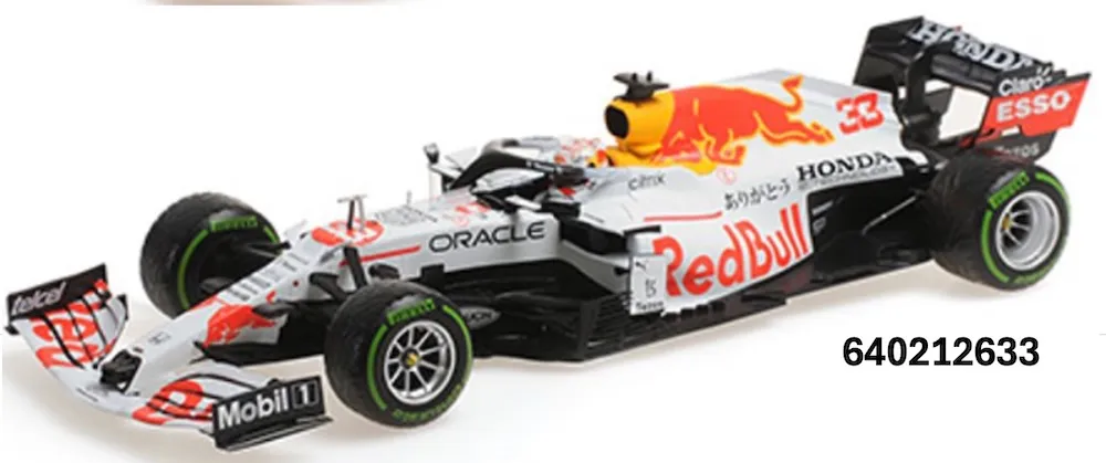 [予約] ミニチャンプス 1/64 レッドブル レーシング ホンダ RB16B マックス・フェルスタッペン トルコGP 2021 2位入賞 フィギュア付き　640212633