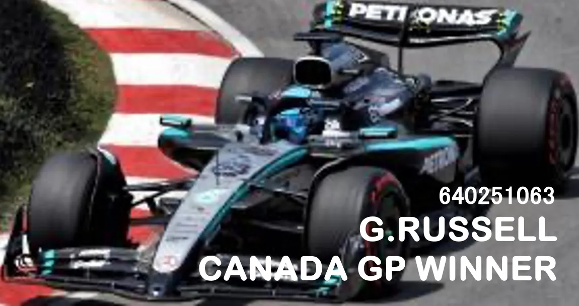 [予約] ミニチャンプス 1/64 メルセデス-AMG ペトロナス W16 E パフォーマンス ジョージ・ラッセル カナダGP 2025 ウィナー　640251063