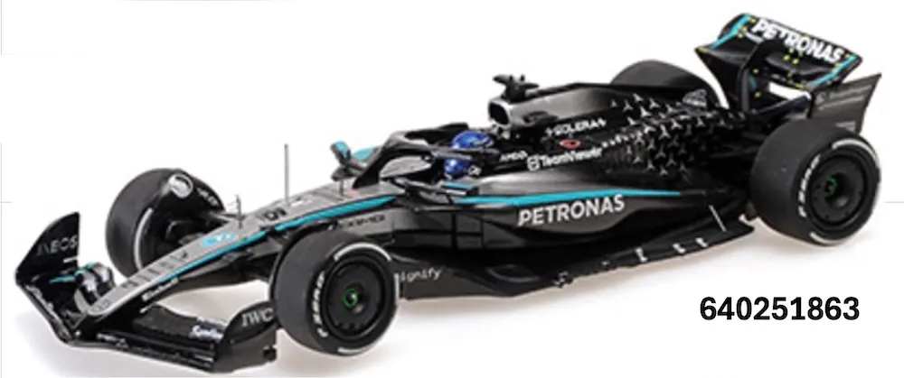 [予約] ミニチャンプス 1/64 メルセデス-AMG ペトロナス F1チーム W16 E パフォーマンス ジョージ・ラッセル シンガポールGP 2025 ウィナー　640251863