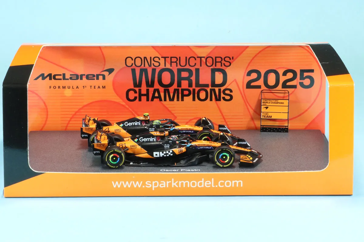 スパーク 1/64 マクラーレン MCL39 2025 コンストラクターズタイトル L.ノリス / O.ピアストリ 2台セット　64S084